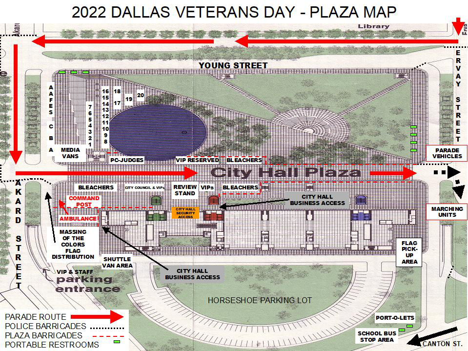 Plaza Map - Click on the image to open a full size image, suitable for printing, in a new window.